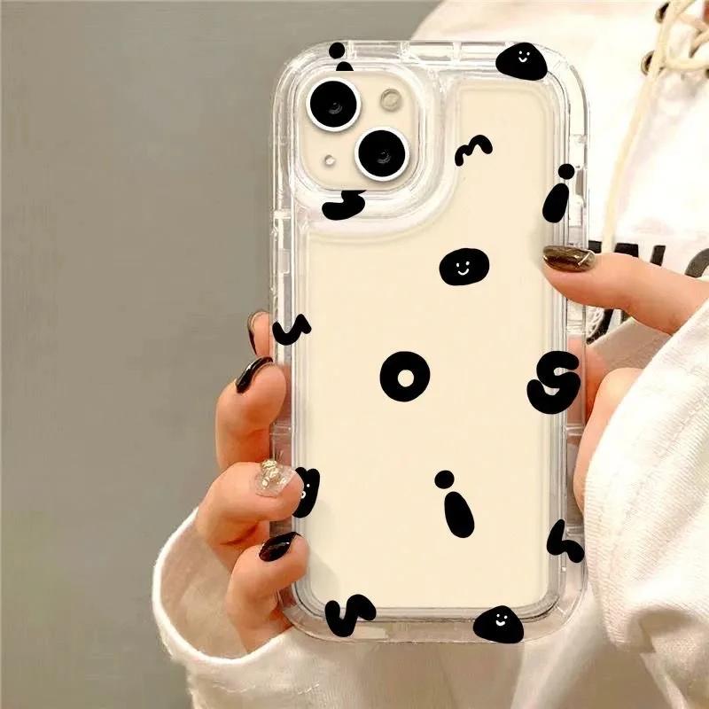 Fashion Letters Print Clear Soft TPU Case ForIPhone 17 16 15 14 Pro Max 7 8 Plus Case For IPhone13 11 12 XS Cover Fundas Case
