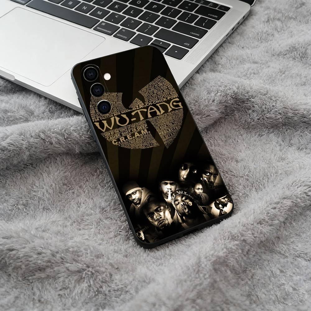 Wu-Wu-T-Tang -Clan Soft Silicone phone Case for Samsung Galaxy A73/A71/A72/A70/A53/A52/A51 - Black