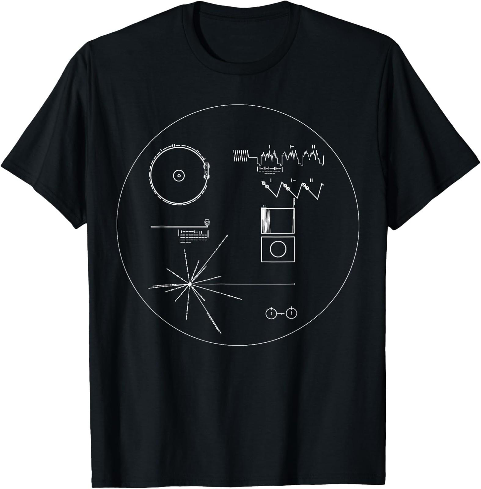 Voyager Golden Record Message T-Shirt S-5XL S разноцветный