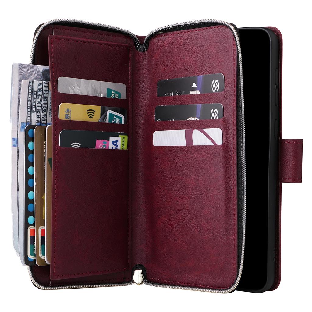 For Samsung Galaxy A33 5G Zipper Wallet Case Card Slots Leather Phone Cover