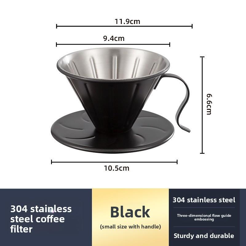 V60 Coffee Filter Stainless Steel 304 Coffee Set Equipment - Filter Cup Funnel Drip