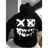 Weird Face Graphic Printing Autumn and Winter Pure Men's and Women's Hoodies Outdoor Street Sports Training Brand Trendy