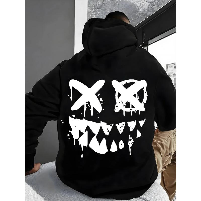 Weird Face Graphic Printing Autumn and Winter Pure Men's and Women's Hoodies Outdoor Street Sports Training Brand Trendy