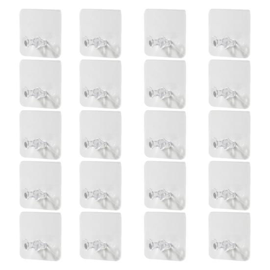 10/20Pcs Wall Mounted Storage Hooks Cord Holder Transparent Easy to Install Adhesive
