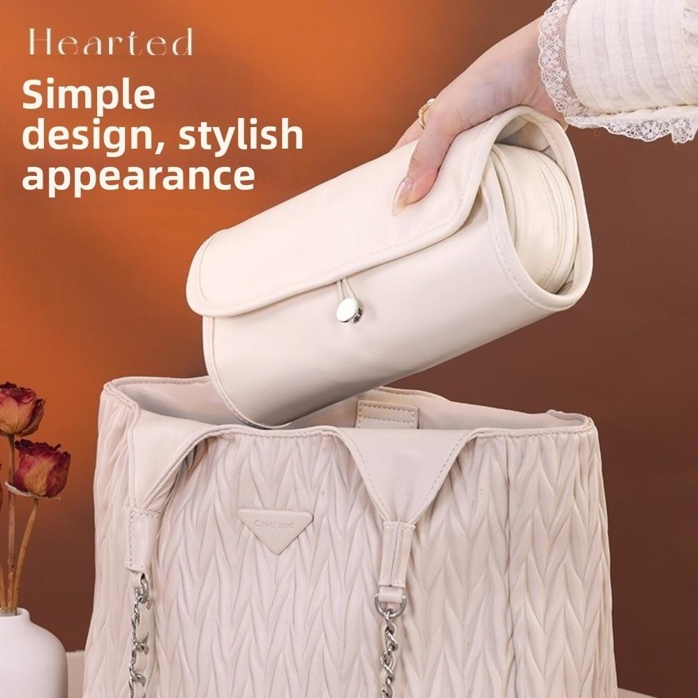 Waterproof Makeup Brush Bag Large Capacity Save Space Cosmetic Storage Bag Dust-proof Detachable Roll Cosmetic Bag Travel Use