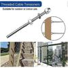 10 Pcs Threaded Cable Tensioners Stainless Steel Cable Splitter Guardrail