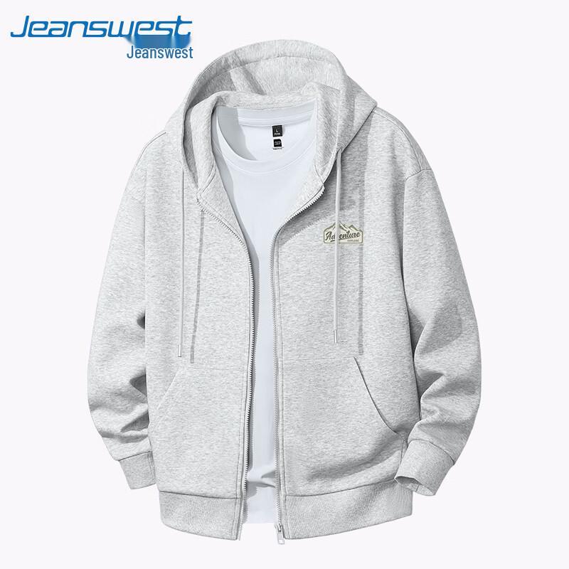 Jeanswest Men's Heavyweight Hooded Zipper Sweatshirt