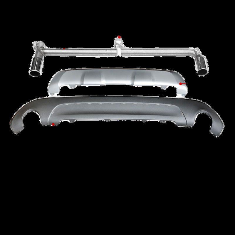 Exhaust Tailpipe Decoration for BMW X1 (2016-2019) 1.5T/2.0T Dual Exhaust Models