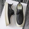 2025 Neue Herren Casual Leder Büro Schuhe Student Outdoor Trendschuhe Flache Designer Laufschuhe Rutschfest Low Top Schuh