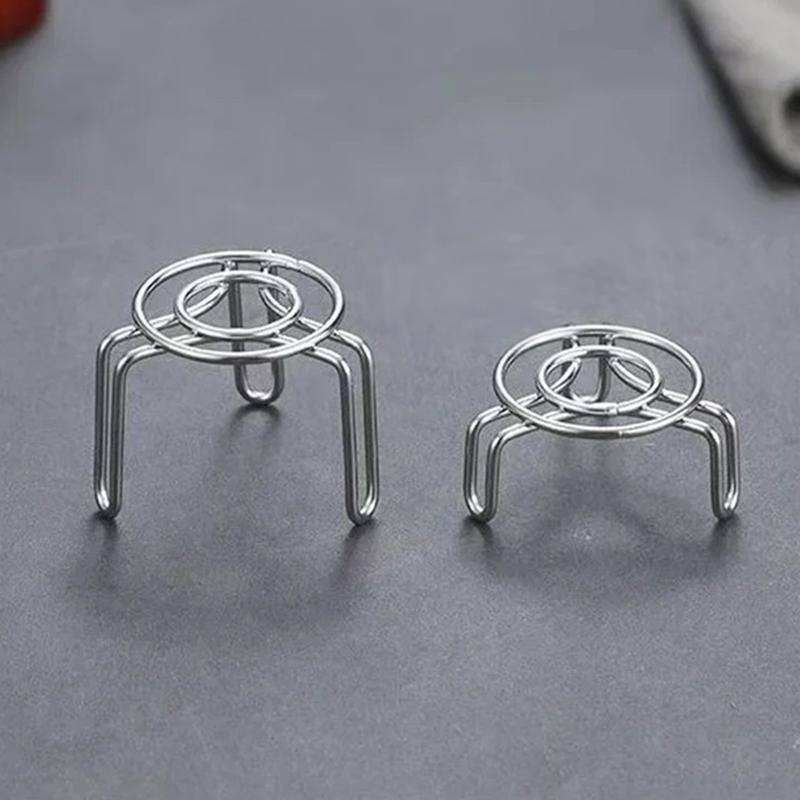 2Pcs Ultra Mini Steaming Rack Small Stainless Steel Height And Height Small Leg Rack Health Pot Thermos Cup Small Pot Rack 2Size
