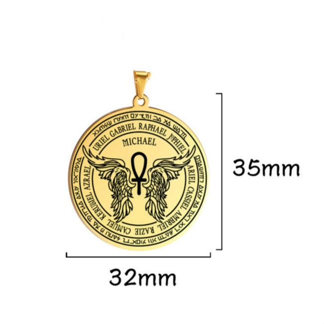 Dawapara Seven Archangels Sigil Charm DIY Accessories Pendant for Necklace Archangels Sigil Pendants Magic Amulet Protection