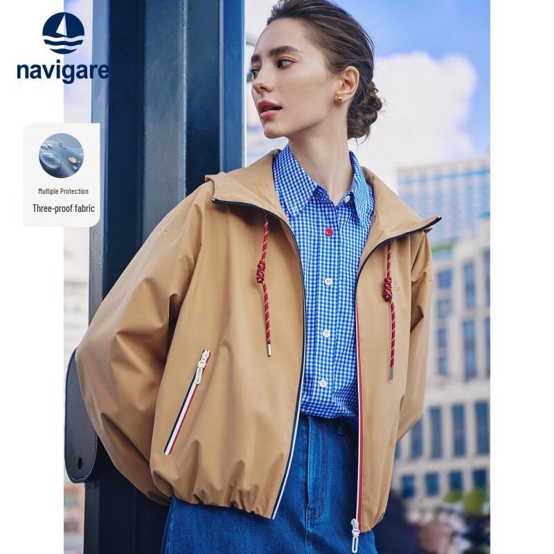 Navigare Women s Hooded Windproof Casual Jacket XL