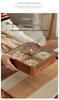 Solid Wood Compartmented Snack and Candy Box - Round Corner Wedding Decoration Gift