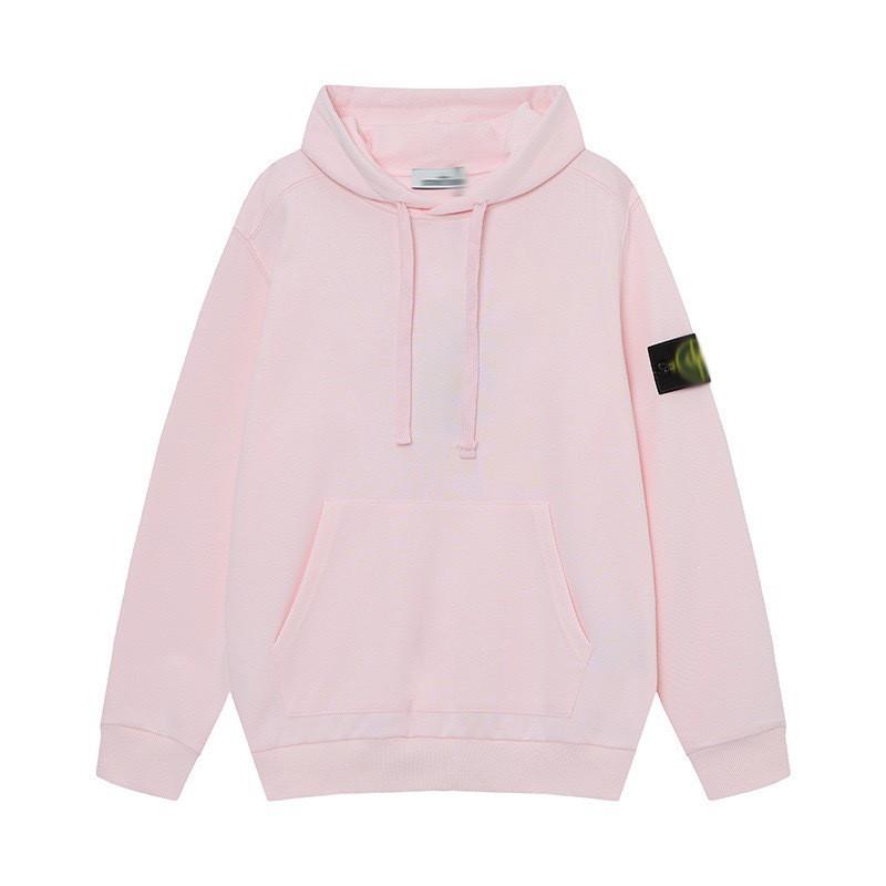 Stone Island Compass Patch Basic Hoodless Sweatshirt Loose Fit Men Women Casual Daily Wear