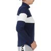 Admiral Golf ADLA459 Damen Klassisches Fleece-gefüttertes Langarm-Mock-Shirt mit Metalllogo, Marineblau