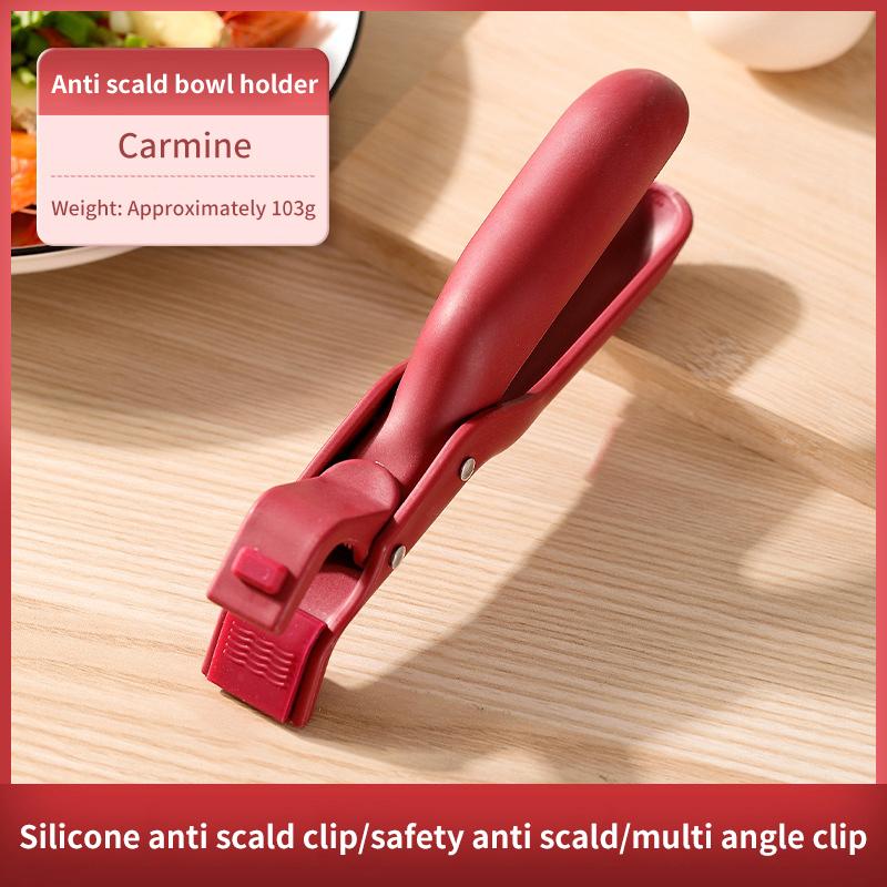 1Pc Cartoon Silicone Mitts Clip Anti-scalding Oven Heat Resistant Tray Pot Dish Bowl Kitchen BBQ Holder Mitts Clip Kitchen Tool