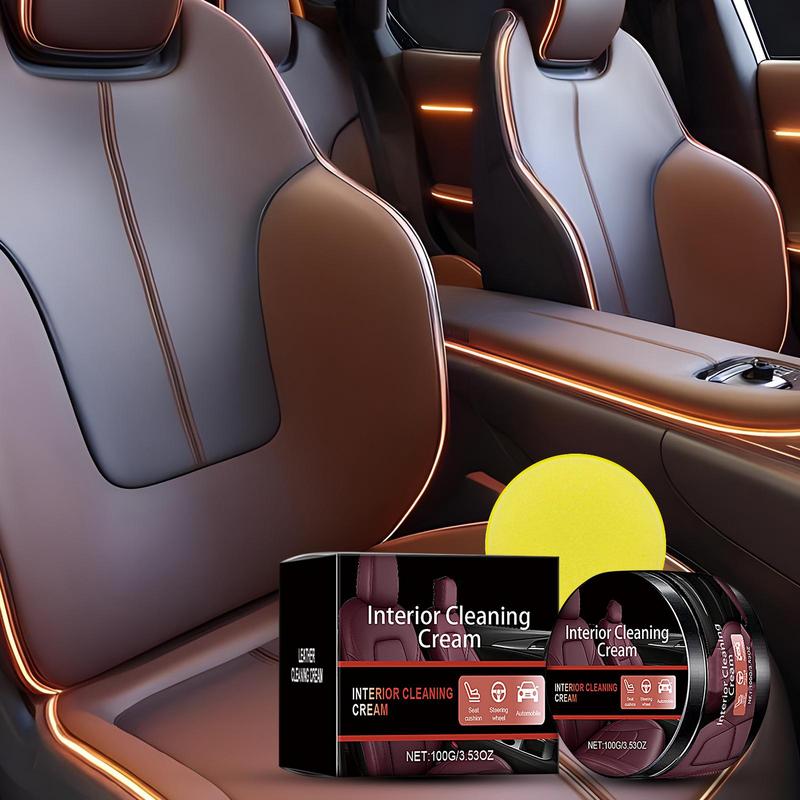Car Leather Repair Cream Automotive Interior Leather Cleaning Cream Multifunctional Car Interior Cleaner Paste For Seats Luggage