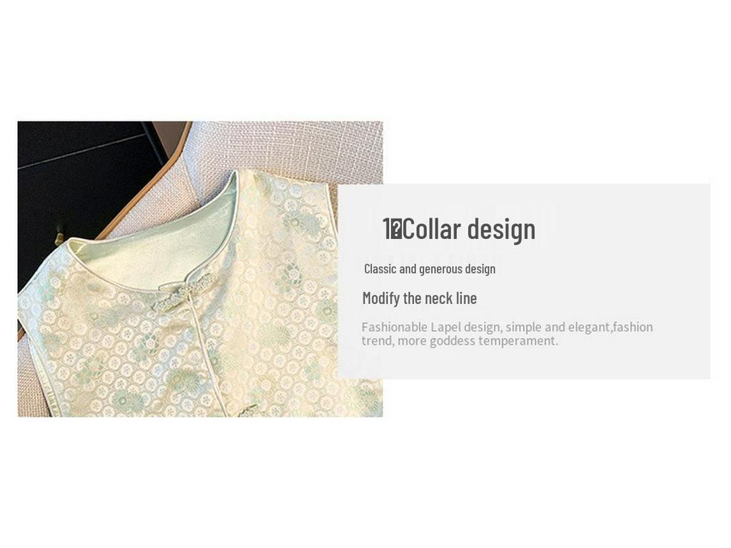 2025 Women's High-End Retro Jacquard Tang Style Sleeveless Vest