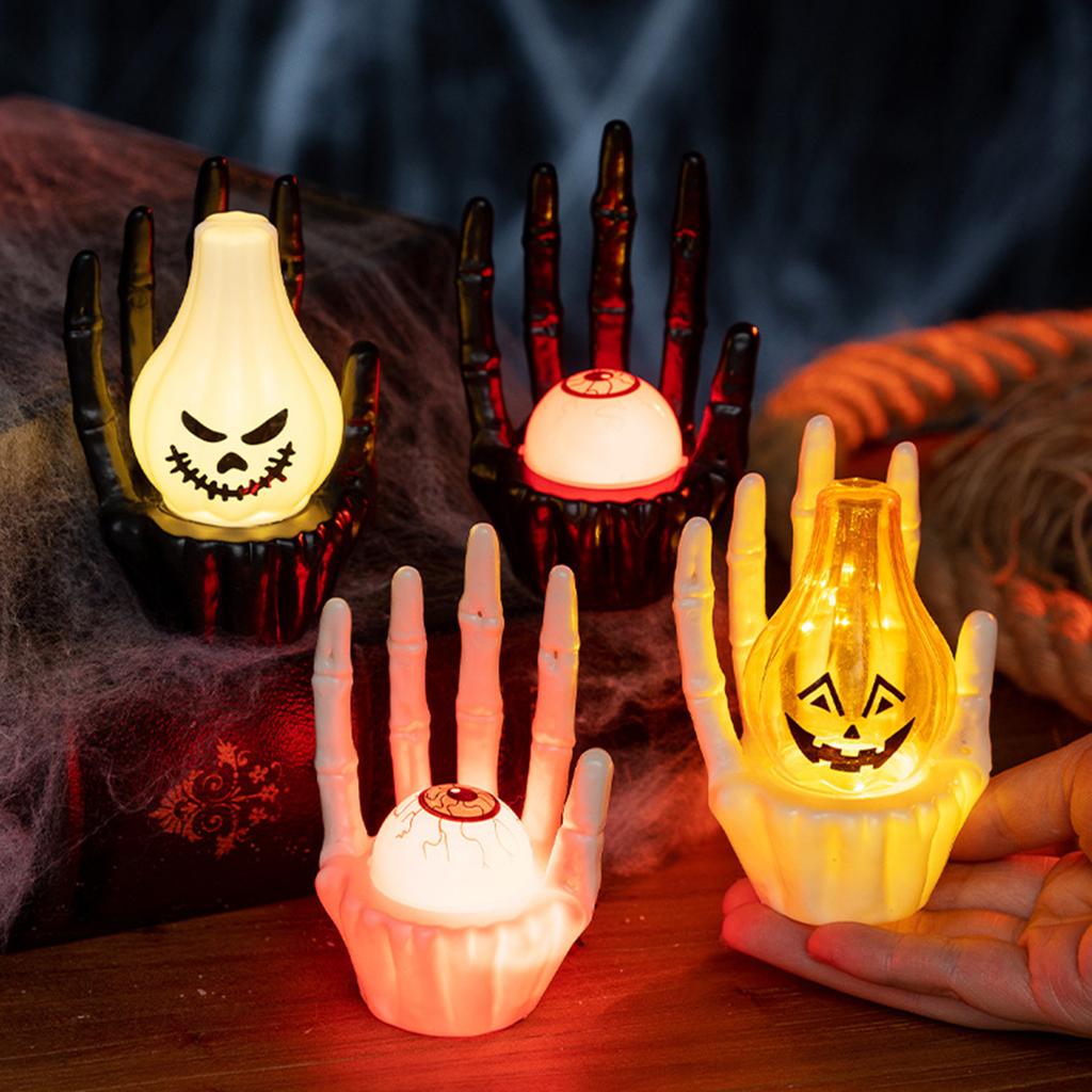 Durable Halloween Ghost Hand Light Decoration With LED Illumination Safe PVC Material For Home Party
