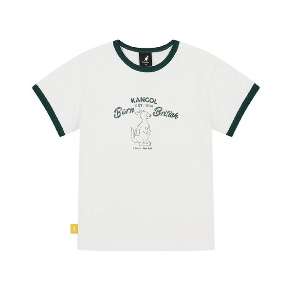 Kangol Kids Graphic Ringer T shirT whiTe  asbcrT01150wh white/100