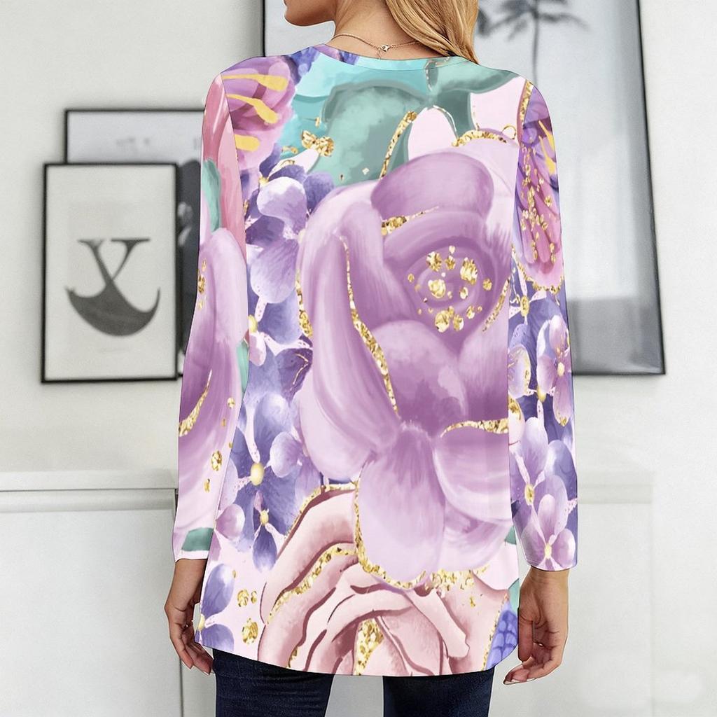 Plus Size Women Crew Neck Long Sleeve T Shirt Soft Loose Tops For Daily Home And Outdoor Activities