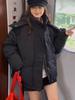 Winter Puffer Jackets Women Thick Warm Down Cotton Padded Coat Female Fashion Oversize Hooded Grey Loose Short Parkas