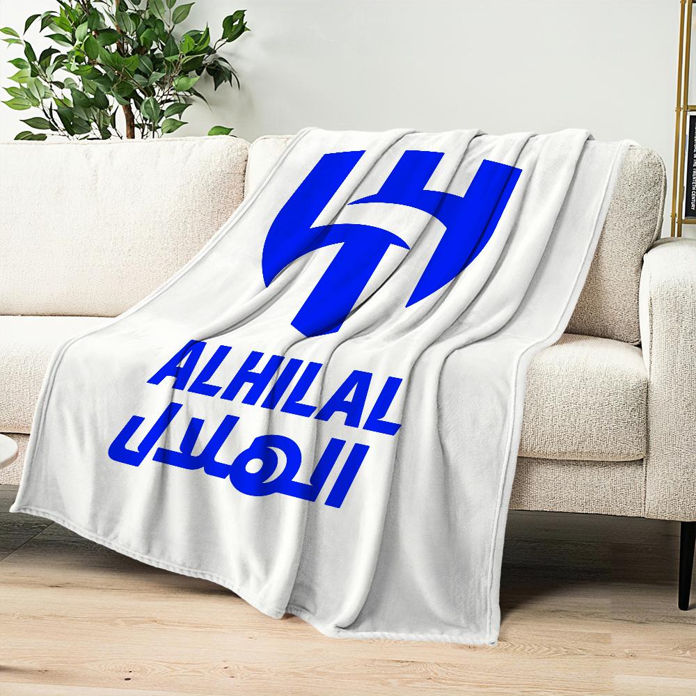 Al Hilal S-Saudi Football Club Blanket Blanket for Couch Sofa Travel Home Hiking Picni Bed Beding Flannel Blanket Birthday Gift