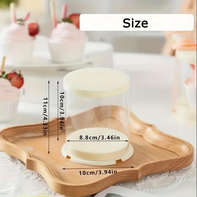 WTEMPO Transparent Mini Gift Boxes with Flip-Top Lids Plastic Circular Containers Boxes Festive Packaging Boxes for Storing and Gifting Delicate Items