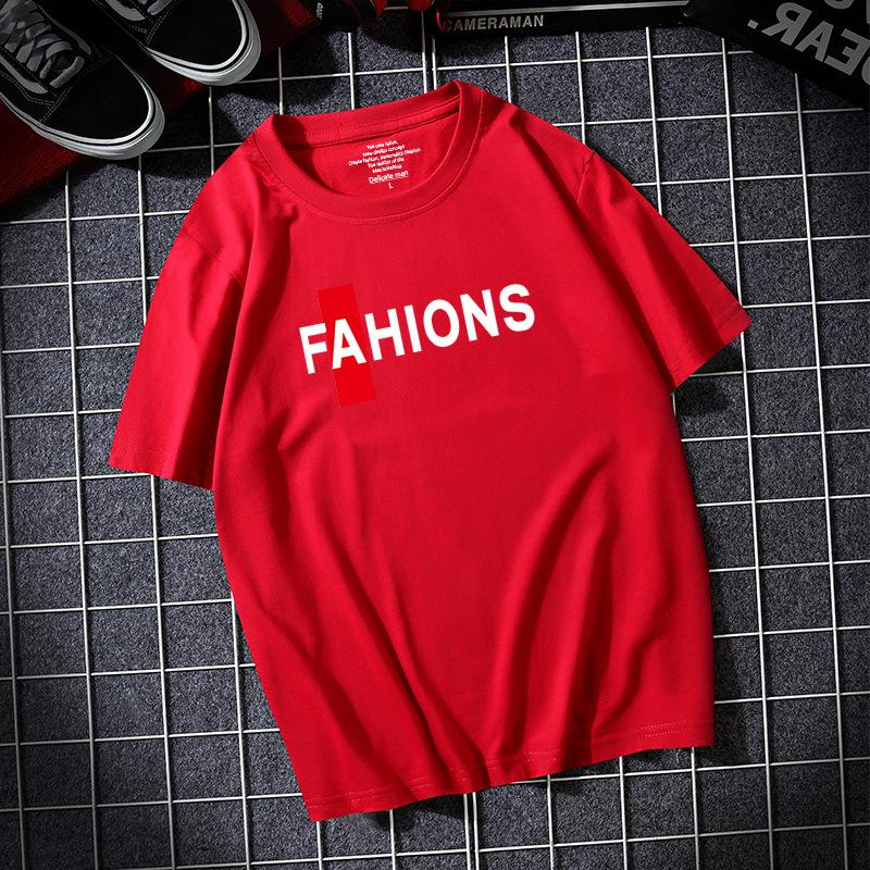 

Большой размер S-6XL Мужская футболка с короткими рукавами 100% хлопок Модная футболка для мальчиков 6XL красный