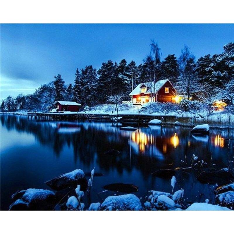 Volle Runde 5D DIY Diamant Malerei Kreuzstich Planet Aurora Nacht Landschaft Mosaik handgemachte Geschenk Kunst