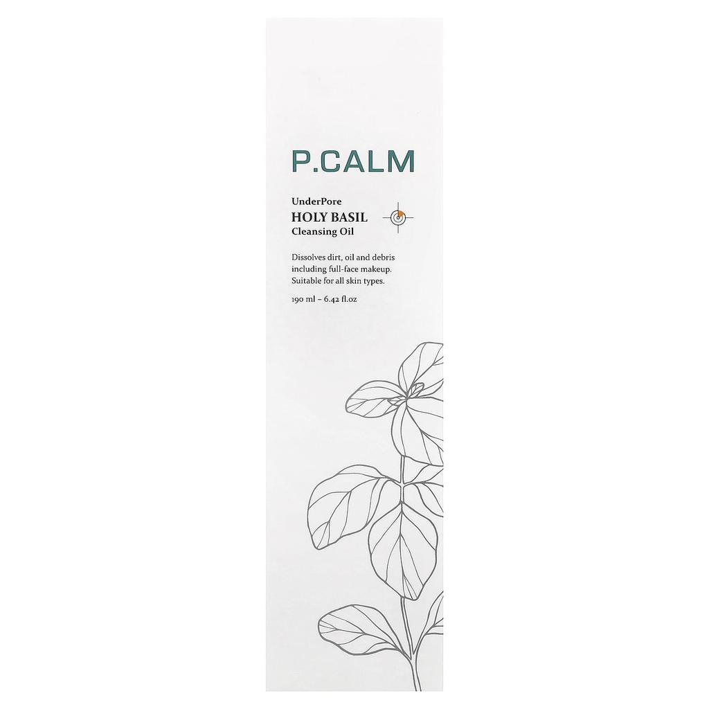 P.CALM, Underpore Holy Basil Cleansing Oil, 190ml (6.42 fl oz)