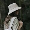Hat women summer UV protection sun protection mountaineering outdoor quick drying bucket hat windproof rope versatile show small face