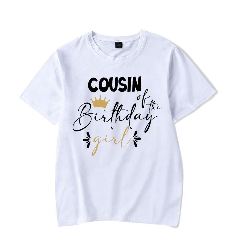 Personalized Family Birthday Group Outfits Party T-shirts Birthday Girl Matching Children Clothing T-shirts Set Family Tee Tops
