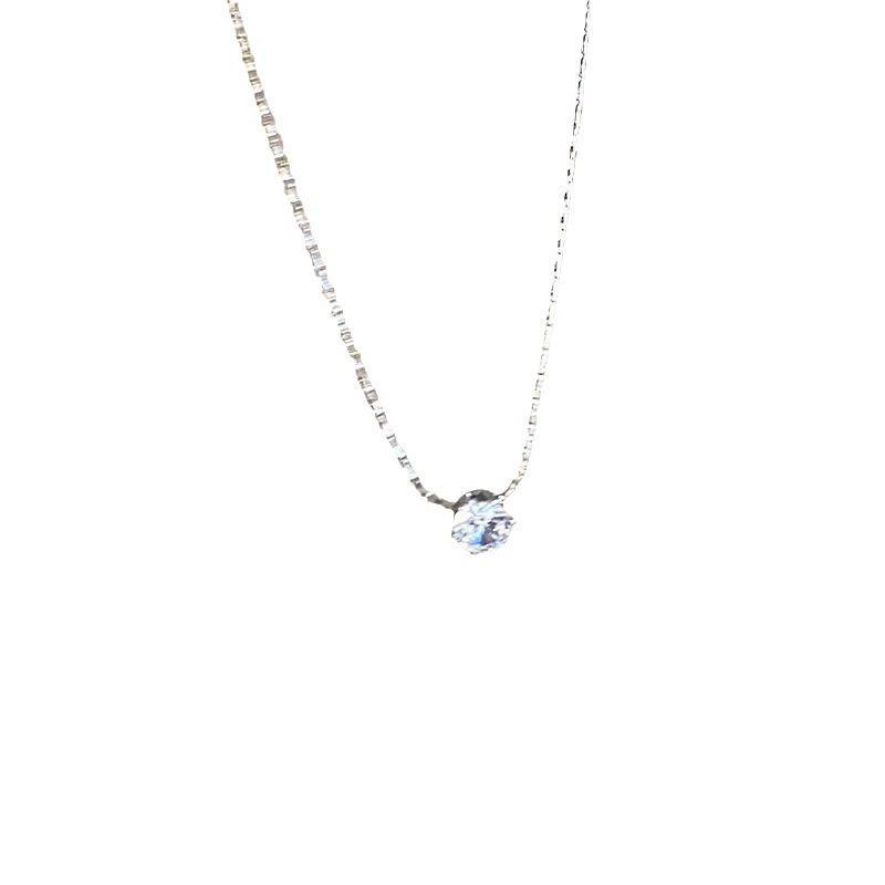 Zircon Pendant Necklace - Light Luxury Snake Chain for Women, 2025 Trendy Clavicle Design