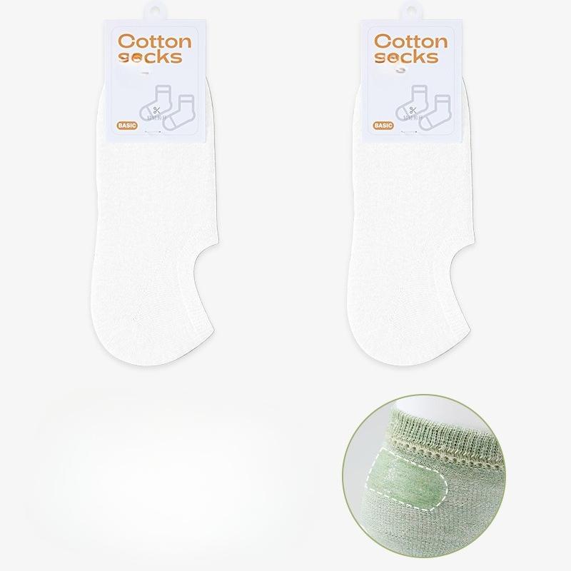 Female Spring and Summer Thin Pure Color Cotton Non Slip Non Fall with Shallow Mouth Invisible Socks