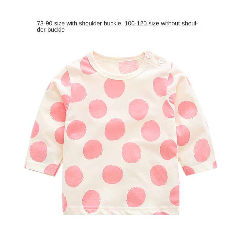 Baby Girl Autumn Long-sleeved T-shirt Baby Cotton Bottoming Shirt Girls Spring and Autumn Tops Small Children Fashionable Autumn Clothes