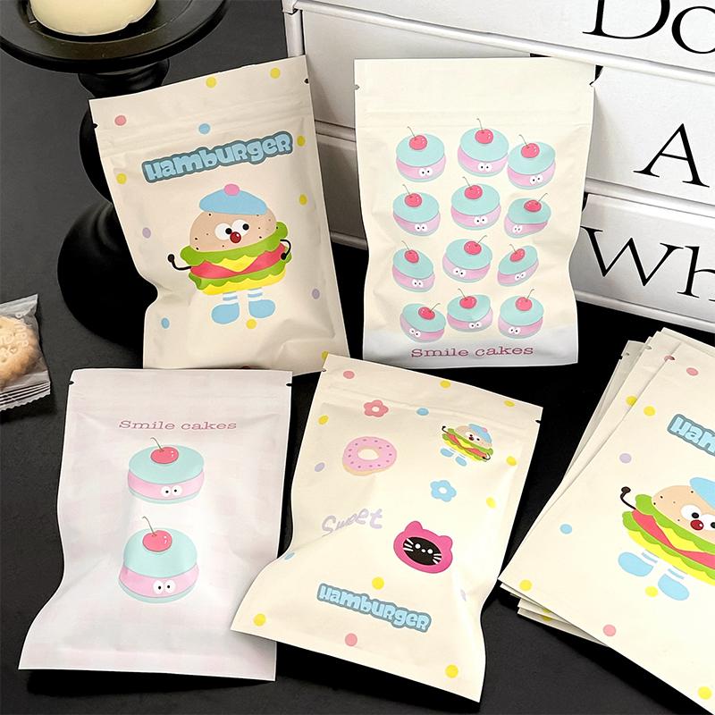 50Pcs Cute Cartoon Self Sealing Packaging Bag Jewelry Storage Bag Snack Candy Biscuit Sealed Bag Surprise Gift Packaging Bag