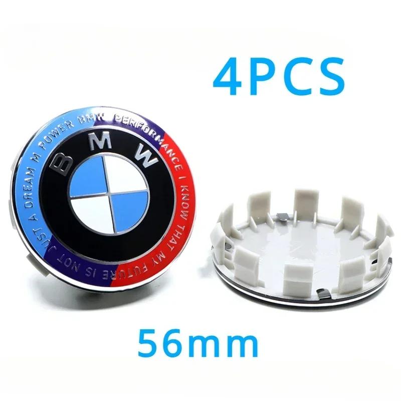 4X For BMW 50 Years Emblems 56mm 68mm Hub Caps Hub Cap Rim Caps For BMW