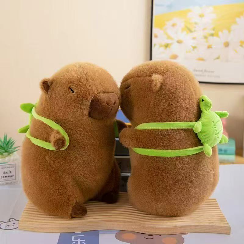 Cute Turtle Bag Capybara Doll Best Friend Doll Plush Toy Girl Birthday Gift
