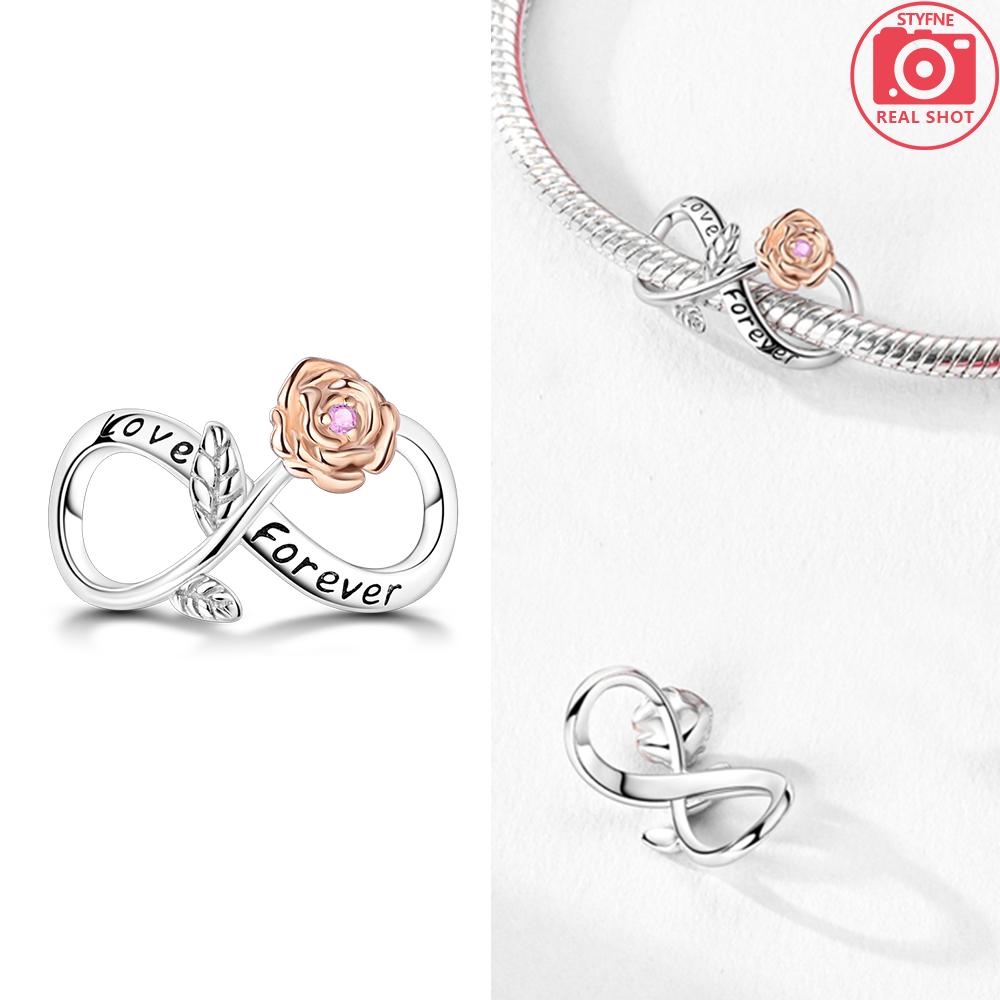 Charms Beads Pendant Lotus Tulip Rose Carnation Flower Series Original Copper Bead Fit Bracelets Women Jewelry Gift