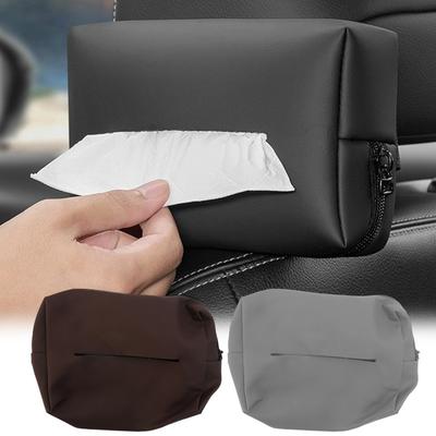 Car Tissue Box Sunshade Seat Backrest Suspension Tissue Boxes Car Armrest Tissue Storage Auto Storage and Organization
