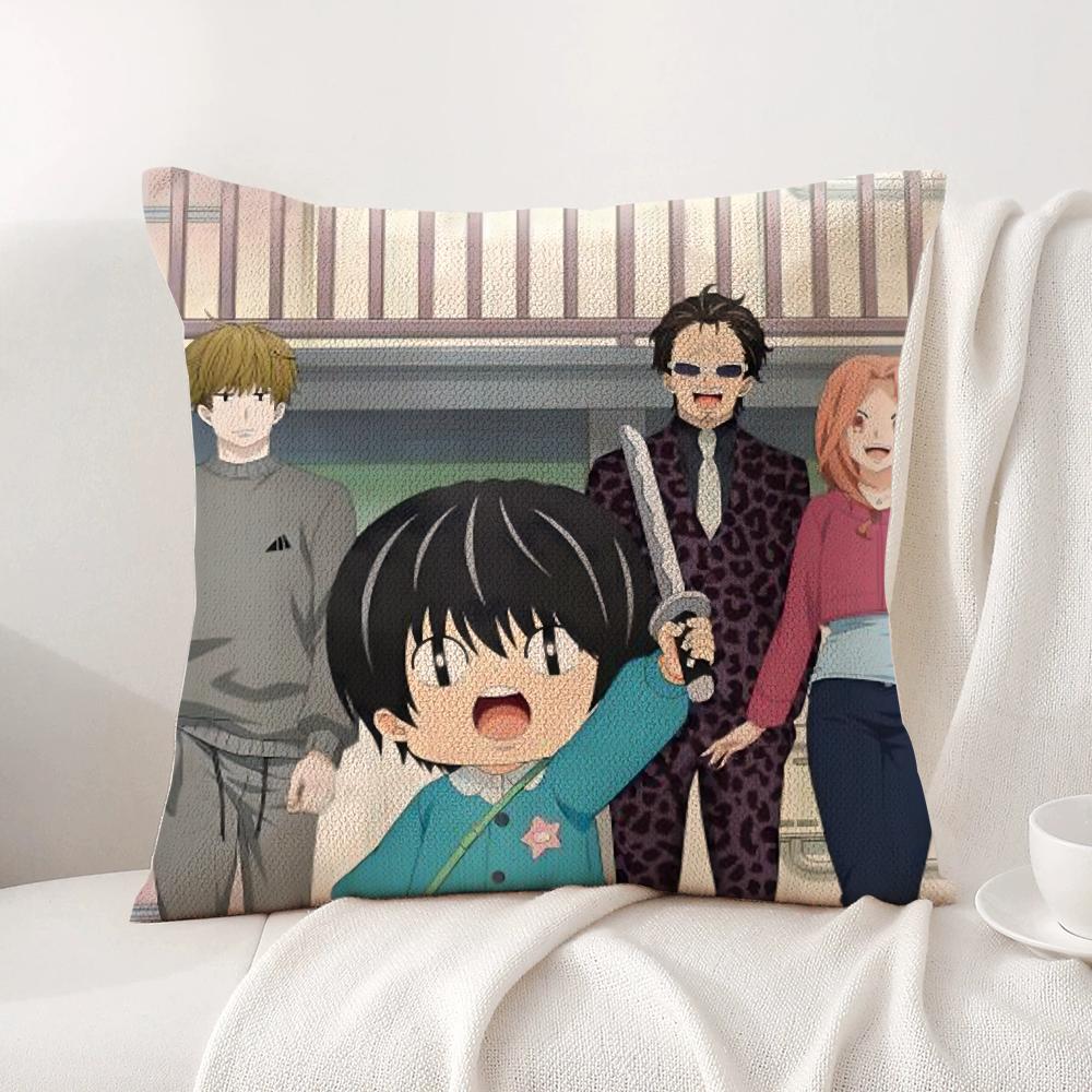 K-Kotaro Lives Alone Cushion Cover Summer Coolness Linen Fabric Double-Sided Printing Pillow Case Sofa Home Decor Gift