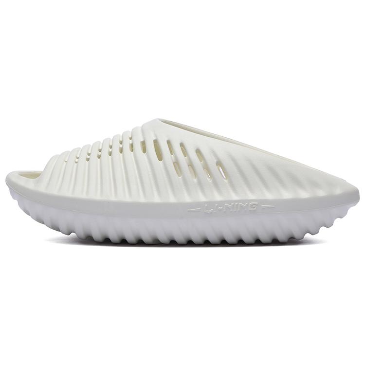 

New LiNing Xuankong Slay Quiet Abrasion Resistant Slide Slippers Unisex Cream White AZST011-2 35.5