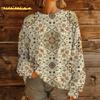 Bluse e Camicie Casual da Donna alla Moda a Manica Lunga con Scollo a O