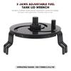 100 170mm Adjustable Fuel Pump Lid Wrench 3 Jaws Tank Cover Oil Pump Cap Removal Tool