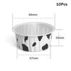 10/20/50 Pcs Round Baking Cups Tin Paper Foil Wih Lids Reusable Cupcake Cups Desserts Flans Mini Cake Pans Bread Mould Custard