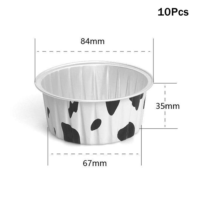 

10/20/50Pcs Round Baking Cups Tin Paper Foil Wih Lids Reusable Cupcake Cups Desserts Flans Mini Cake Pans Bread Mould Custard 10Pcs разноцветный