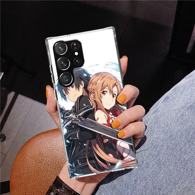 

Anime Sword Art Online SAO Phone Case For Samsung Galaxy S24 S25 Edge S26 Ultra S23 S22 S21 Plus S20 FE + Personalized Print Cov Samsung S24 Ultra