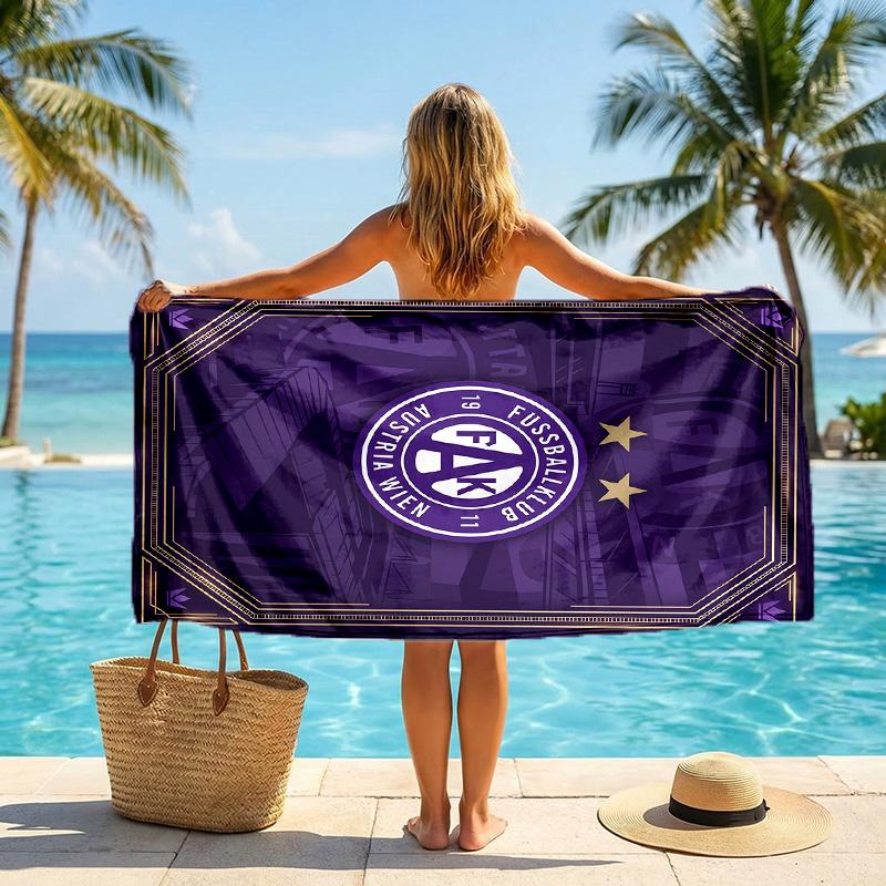 Austria Wien FC stampa Asciugamano da Spiaggia Quick Dry Microfibra Assorbente Portatile da Viaggio Asciugamano da Nuoto
