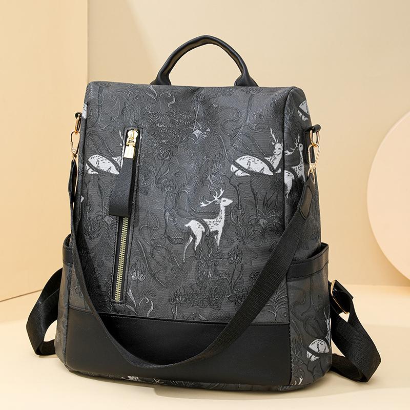 Rucsac imprimat pentru femei Rucsac ușor de mare capacitate Geantă de umăr impermeabilă multifuncțională